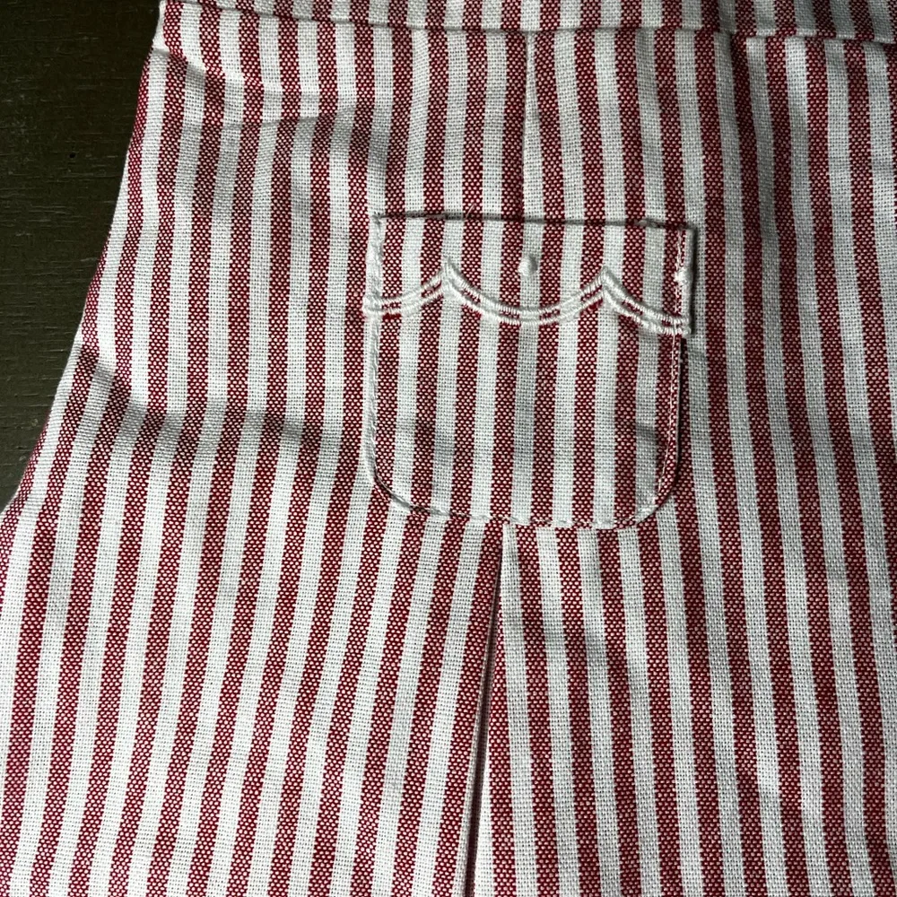 Edgehill Collection Red White Striped Broke Brooke Romper Girls 4T NWT
